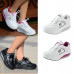 Women Platform Shoes Lace Up Wedge Toning Sneakers Height Increasing Trainers