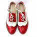 New Women Brogue Carved Lace Up Shoes Oxfords Round Toe Hollow Out Colorful 