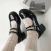 Japanese School Girls Womens JK Uniform Shoes Lolita Mary Janes Patent Leather