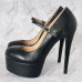 Women Spring Pumps Round Toe Sexy Stiletto Heeled Black Night Club Shoes Plus