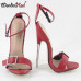 Hot 18cm Stiletto Heel Sexy High Heel Buckle Straps Pointed Toe Women Sandals