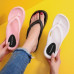 Casual Womens Orthopedic Flat Flip Flops Sandals Ladies Low Wedge Shoes Size