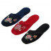 Handmade Embroidered Floral Chinese Women's Velvet Slippers Blue Red Black New