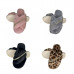 Women's Cozy Fuzzy Slippers Fur Lined Anti Slip Sole Open Toe House Bedroom Slip