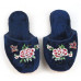 Handmade Embroidered Floral Chinese Women's Velvet Slippers Blue Red Black New