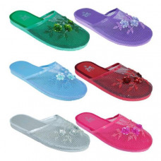 Women's Sandals Chinese Mesh Slippers Chinese Sequin Slippers Beaded Slides