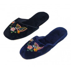 Handmade Women's Embroidered Butterfly Sequin Floral Chinese Velvet Slippers New